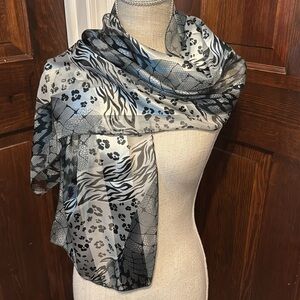 Animal Mixed Print Polyester Scarf